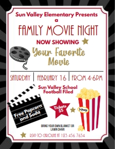 movie ticket flyer: movie ticket flyer