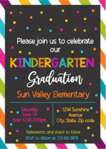 k grad chalkboard invitation: k grad chalkboard invitation