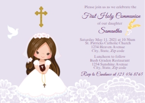 lace communion invitation design preview