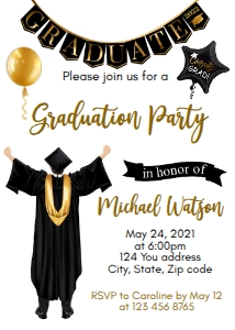 boy college graduation design preview