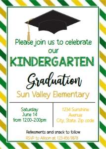 green yellow invitaton design preview