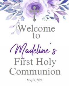 lavender communion sign design preview