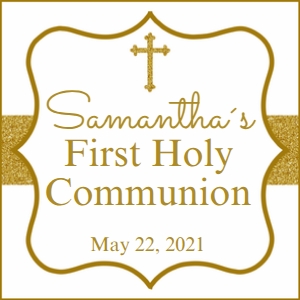 gold communion tags: gold communion tags