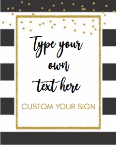 confetti stripped sign design preview