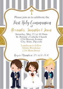gold gray communion inv design preview