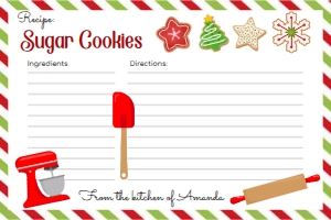 recipe card: recipe card