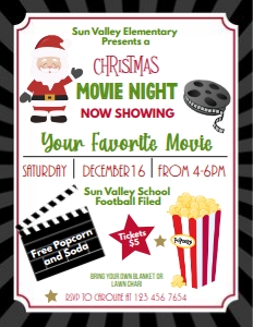 Christmas movie flyer: Christmas movie flyer