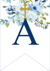 blue floral banner: blue floral banner