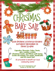 bake sale red border: bake sale red border