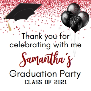 RED BLACK GRADUATION TAG design preview