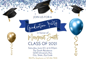 blue and gold invite design preview