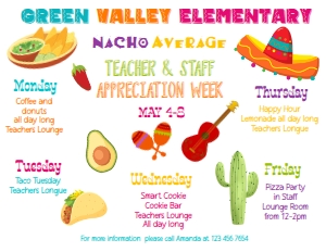 nacho average appreciation flyer design preview