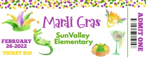mardi gras ticket design preview