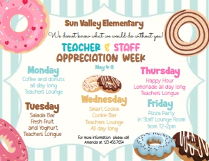 donut appreciation calendar design preview