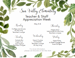 greenery appreciation flyer: greenery appreciation flyer