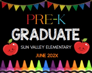 pre-kinder graduate chalkboard sign design preview