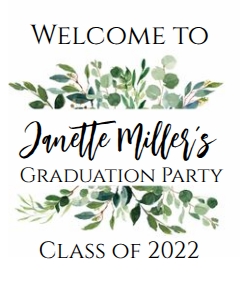 graduation greenery sign 8x10: graduation greenery sign 8x10