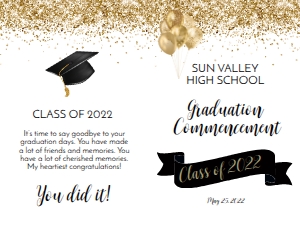 gold graduation program design preview
