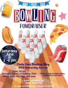 bowling flyer: bowling flyer