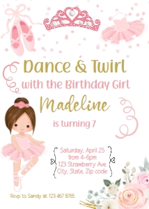 ballerina invite: ballerina invite