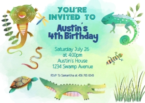 reptile invite design preview