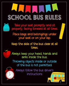 school bus rules design preview