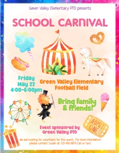 carnival flyer design preview