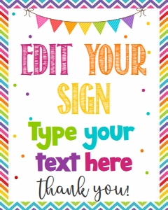 rainbow banner editable design preview