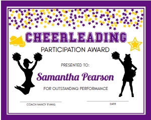 cheerleader award design preview
