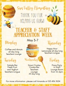 bee appreciation flyer: bee appreciation flyer