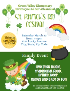 patricks day festival flyer 2023 design preview