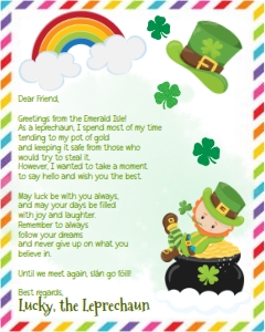 leprechaun letter design preview