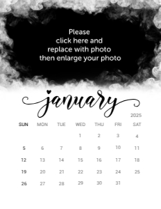Sunday - Saturday - Calendar 2025 Design 4: 2025 Calendar Template Desing 4