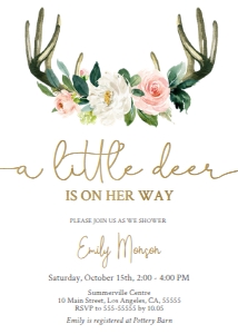 Little Deer Invitation design preview