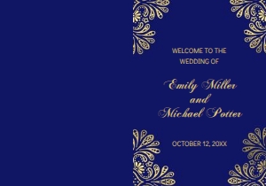 folded-weddingprogram-navygold design preview