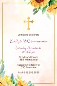 sunflower-invitation-communion design preview