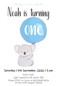 Koala with Blue Balloon Bundle design preview