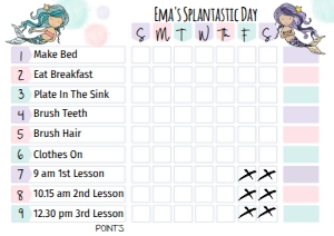 Mermaid Reward Chart design preview