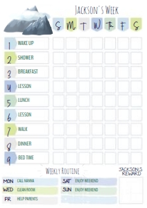 mountain daily weekly planner design preview