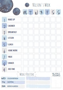 Blue Daily-Weekly Planner design preview