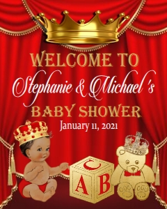 Royal Red Baby Shower 16x20 or 8x10: 584193083
