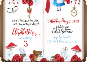 Wonderland Red Invite 7x5: 831839197