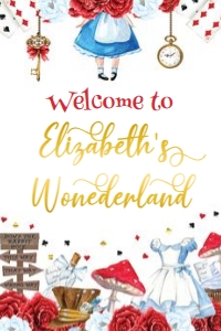 Wonderland Red Welcome 20x30 or 24x36: 857076404