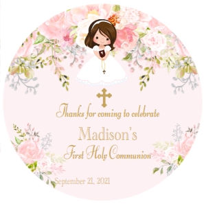 Communion Girl Thank You Circle: 1056151331