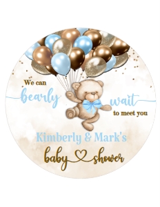 Bearly Wait Brown Blue Charger Insert: 1147148063