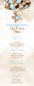 Bearly Wait Blue Brown Menu: 1160132448