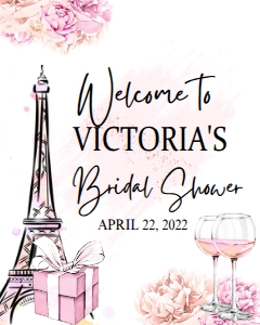 Paris Pink Black Welcome Sign 16x20 or 8x10: 1188499737