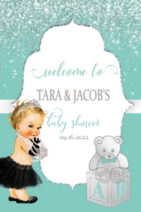 Paris Blue & Silver Welcome Sign 24x36 or 20x30 #2: 1227213931