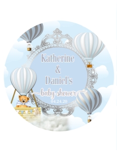 Hot Air Balloon Blue Charger: 1228623757
