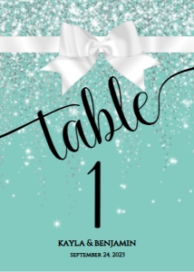 Paris Blue Table Numbers: 1261553358